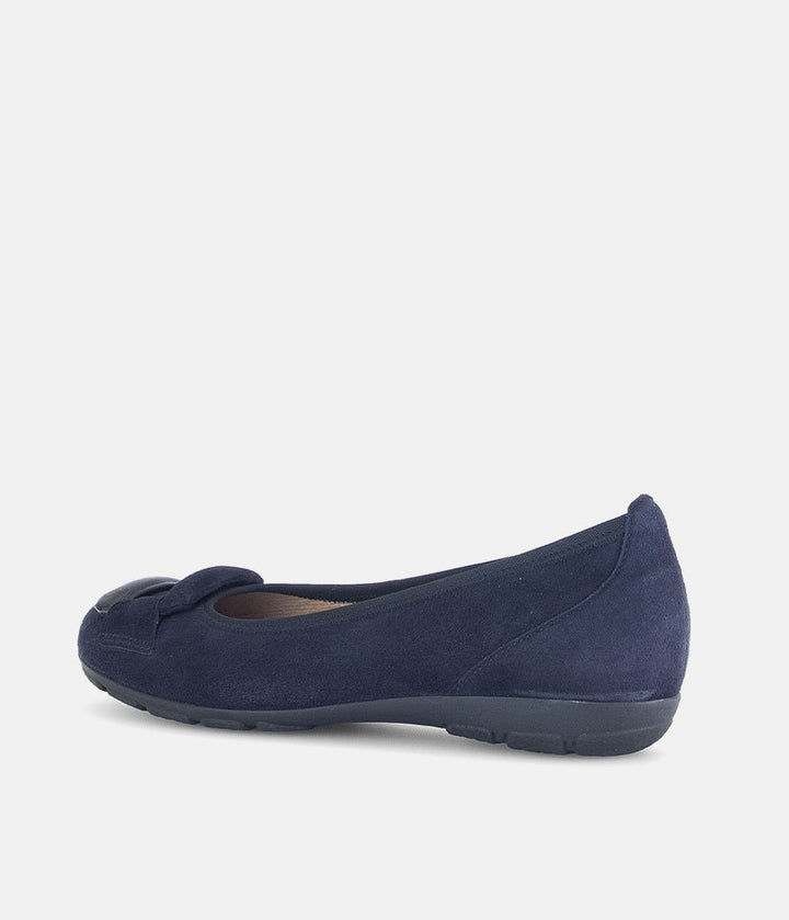 Gabor Stylish Navy Buckle Flats