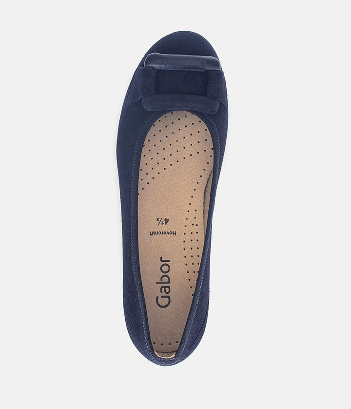 Gabor Stylish Navy Buckle Flats