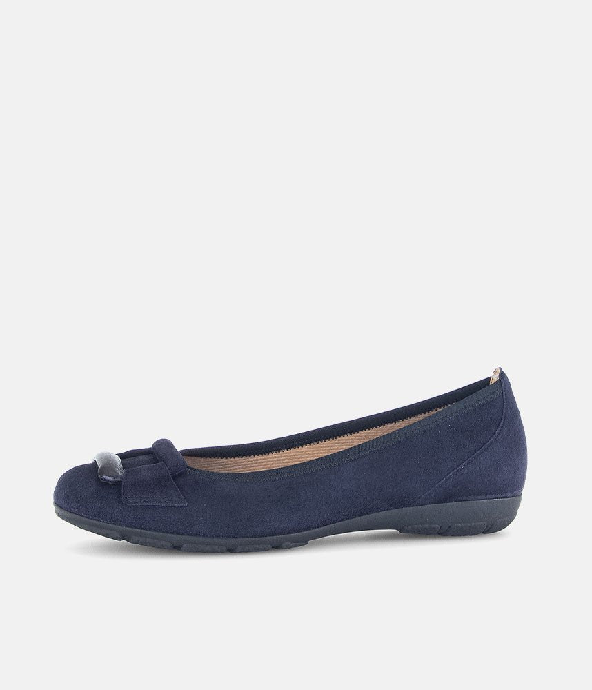 Gabor Stylish Navy Buckle Flats