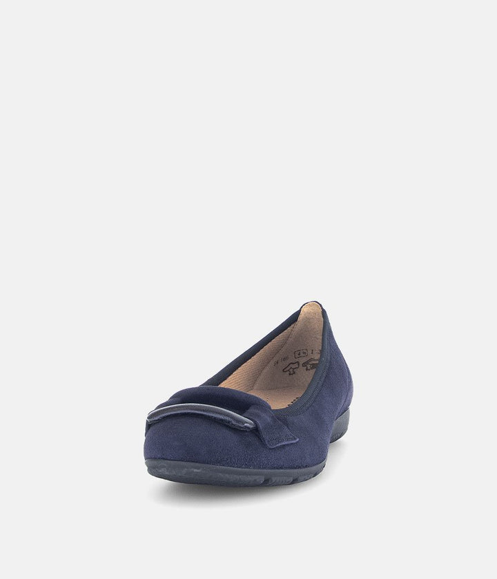 Gabor Stylish Navy Buckle Flats