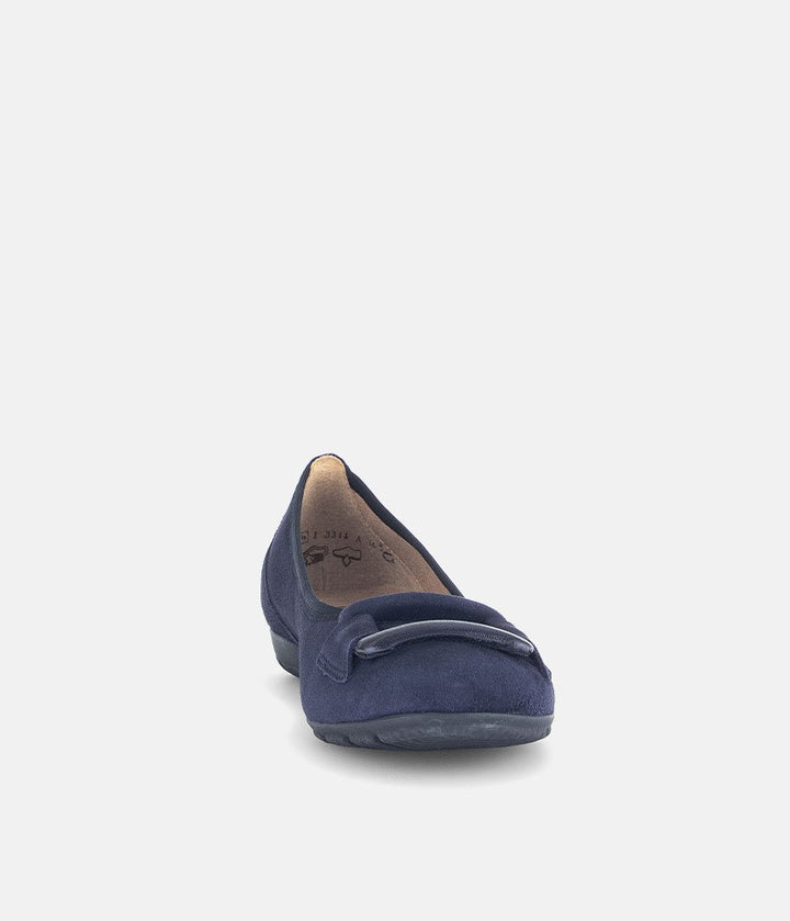 Gabor Stylish Navy Buckle Flats