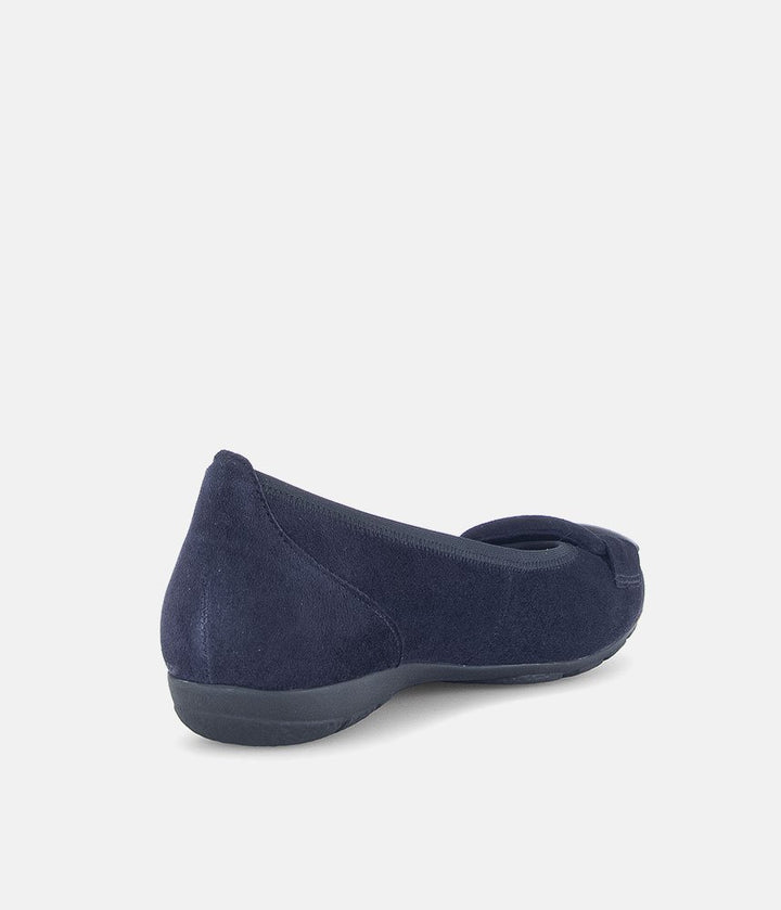 Gabor Stylish Navy Buckle Flats