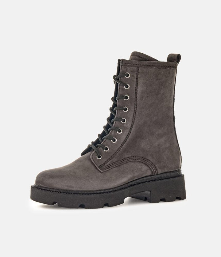 Grey lace up boots hotsell