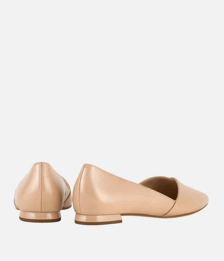 Hogl Beige Patent Leather Flats