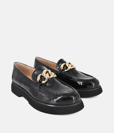 Hogl Premium Patent Black Leather Loafers