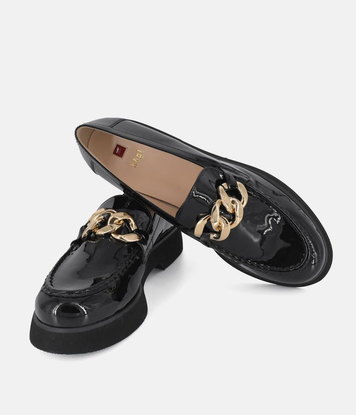 Hogl Premium Patent Black Leather Loafers