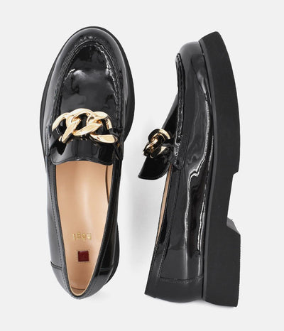 Hogl Premium Patent Black Leather Loafers