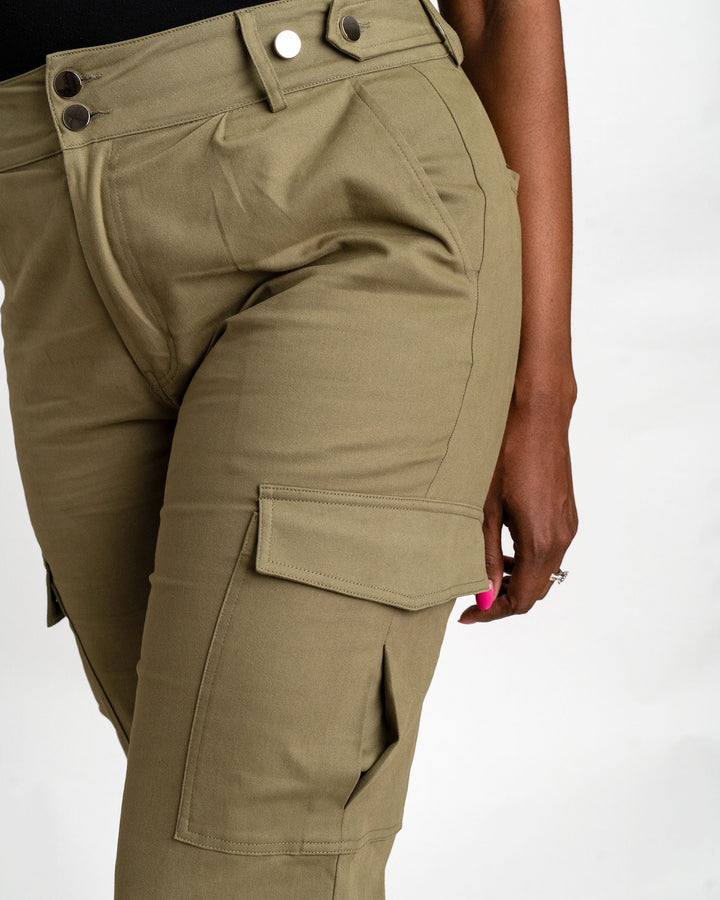 Tall Girl Cargos Green