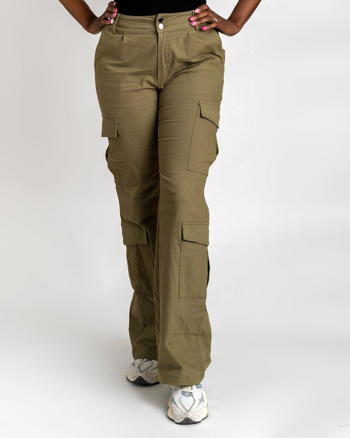 Tall Girl Cargos Green