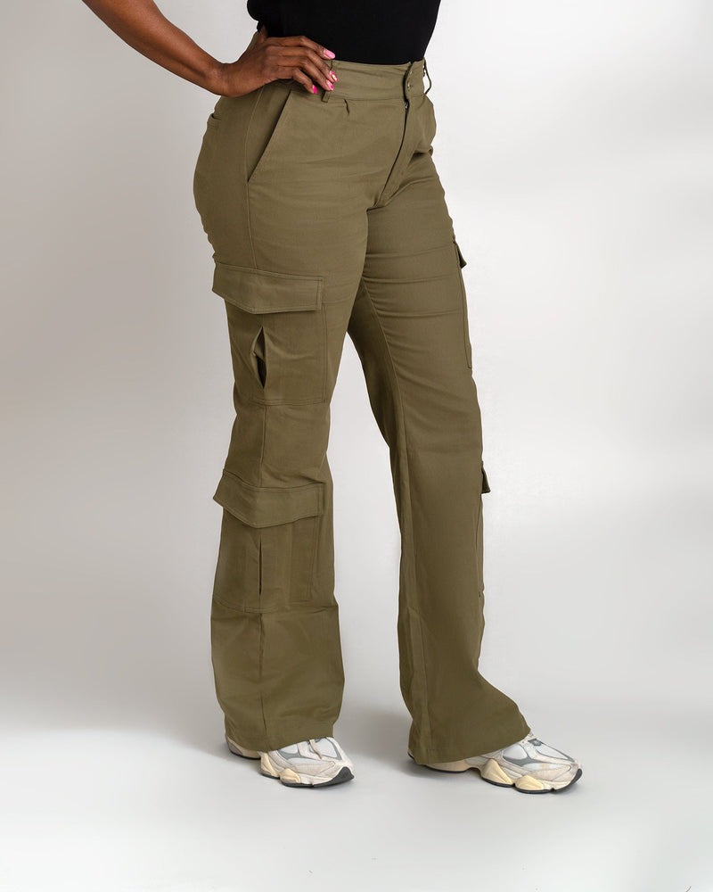 Tall Girl Cargos Green