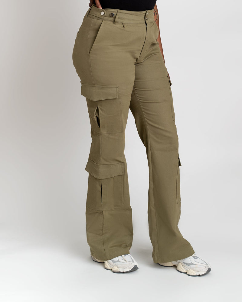 Tall Girl Cargos Green