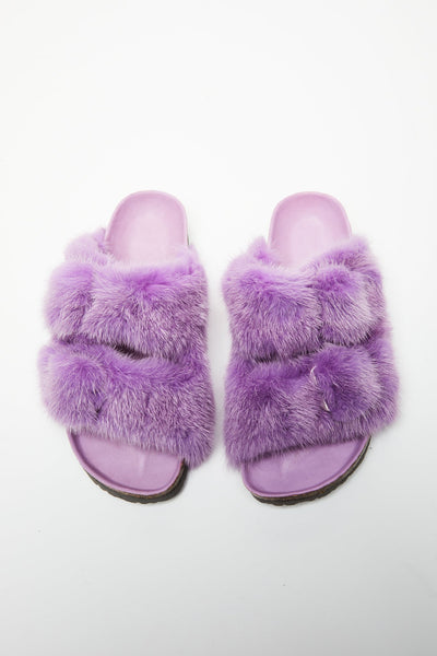 Starstruck Fur Slides in Lilac