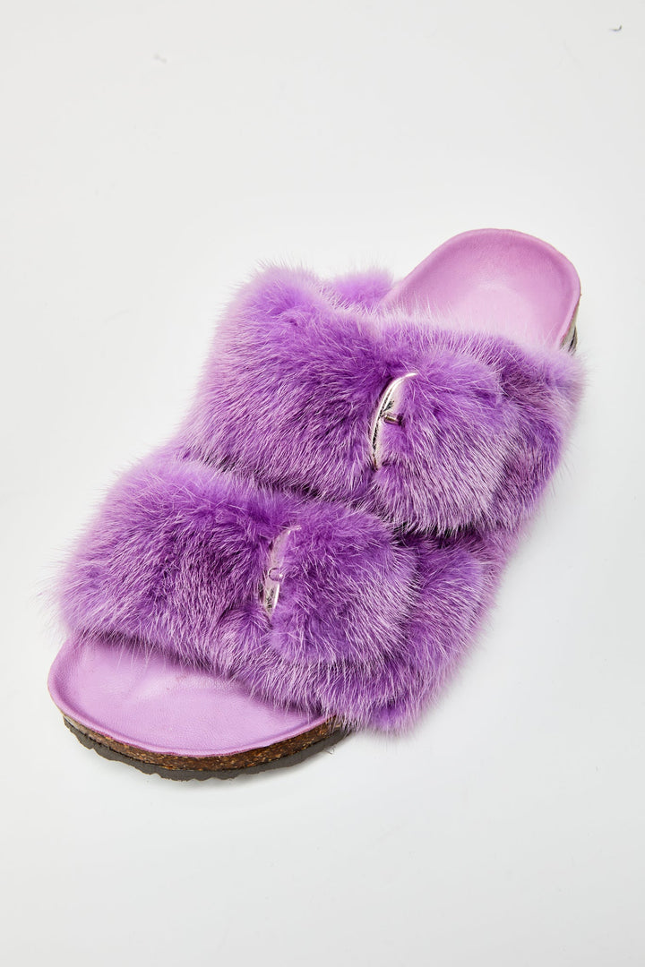 Starstruck Fur Slides in Lilac