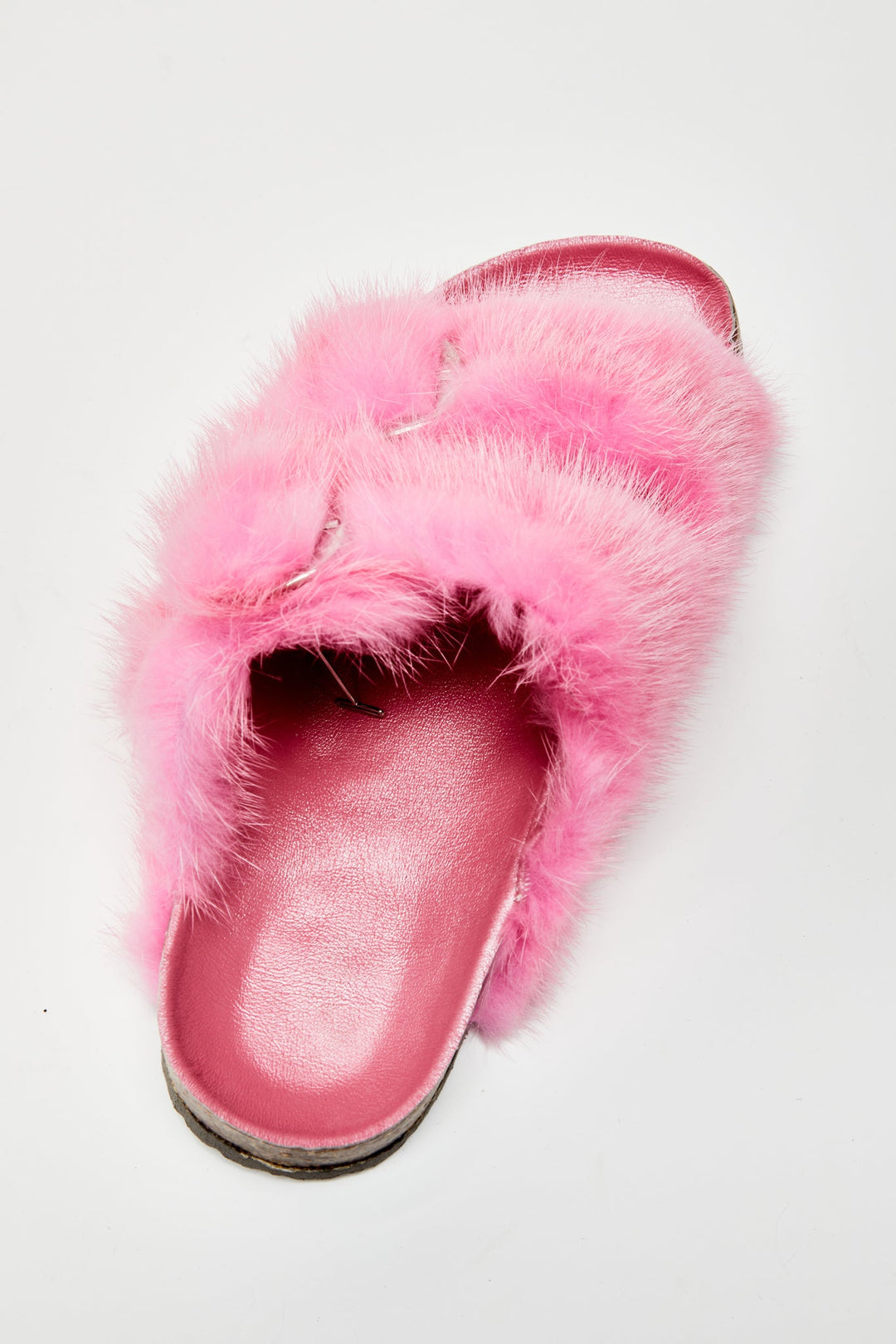 Starstruck Fur Slides in Pink