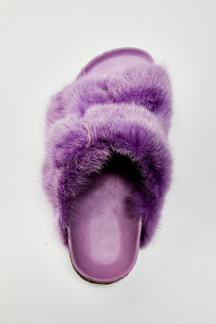 Starstruck Fur Slides in Lilac