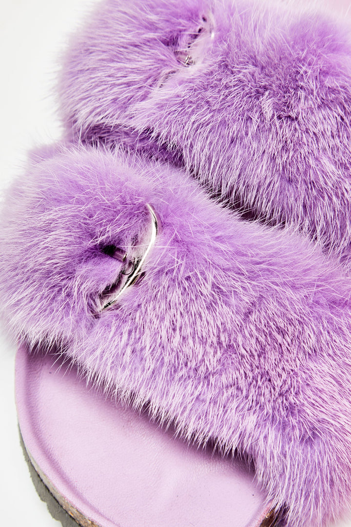 Starstruck Fur Slides in Lilac