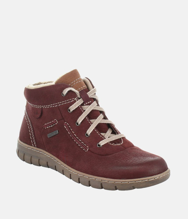 Josef Seibel Waterproof Burgundy Ankle Boots