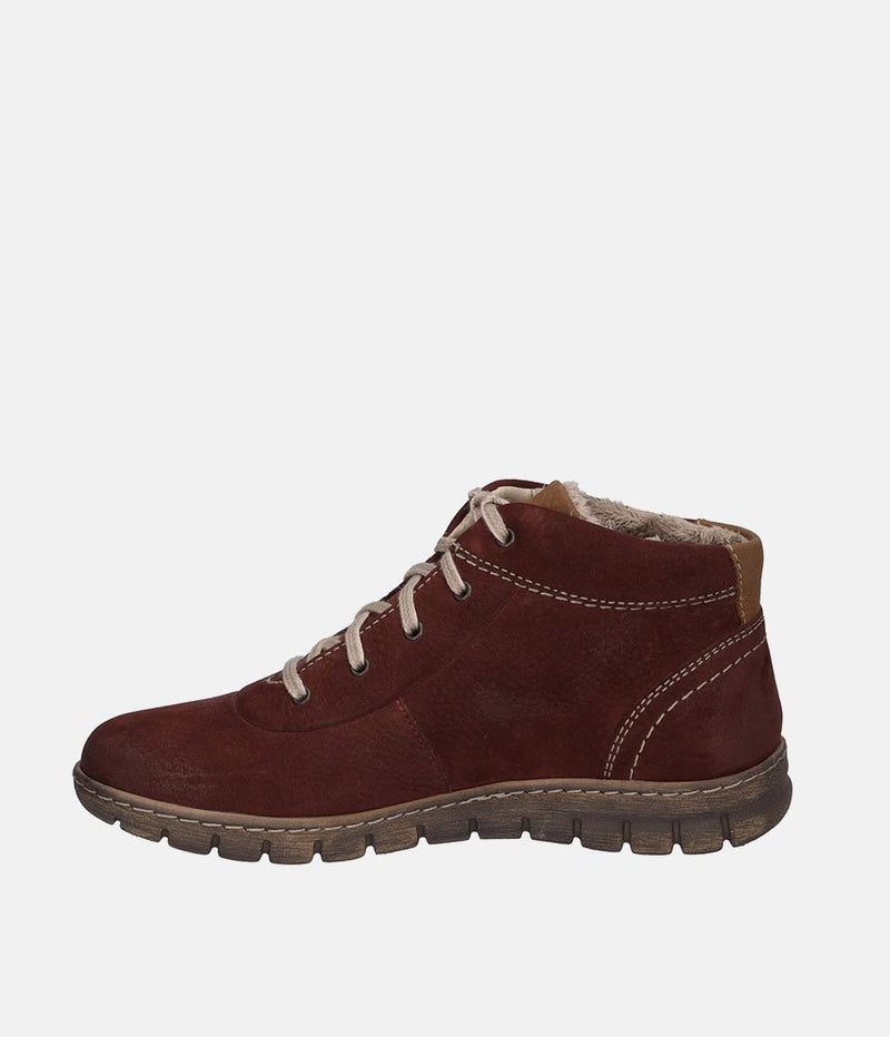 Josef Seibel Waterproof Burgundy Ankle Boots