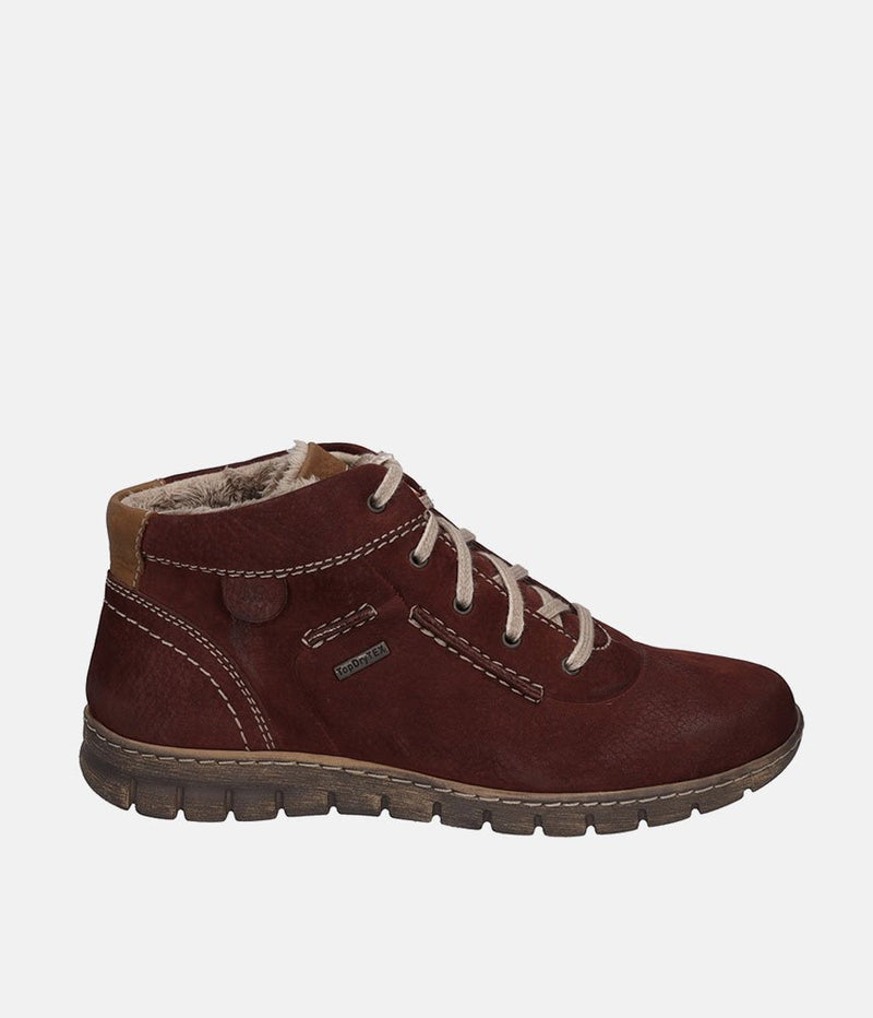 Josef Seibel Waterproof Burgundy Ankle Boots