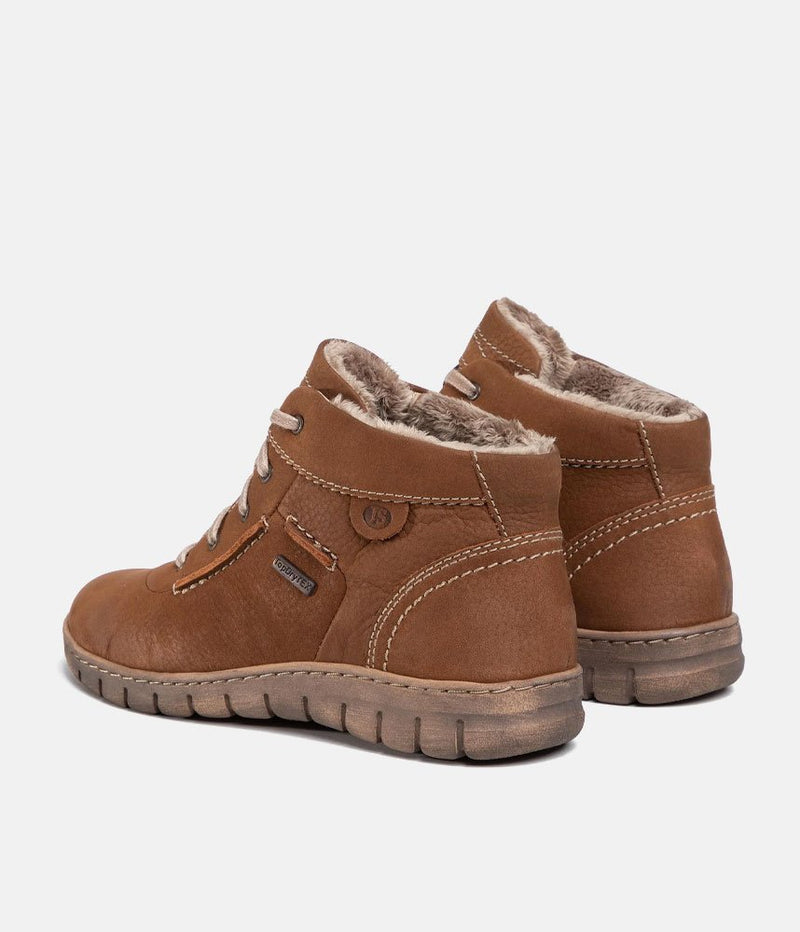 Josef Seibel Waterproof Cognac Ankle Boots