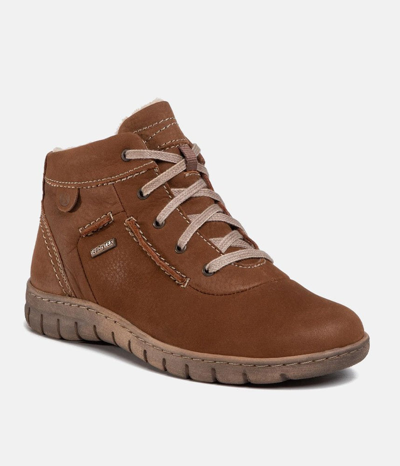 Josef Seibel Waterproof Cognac Ankle Boots