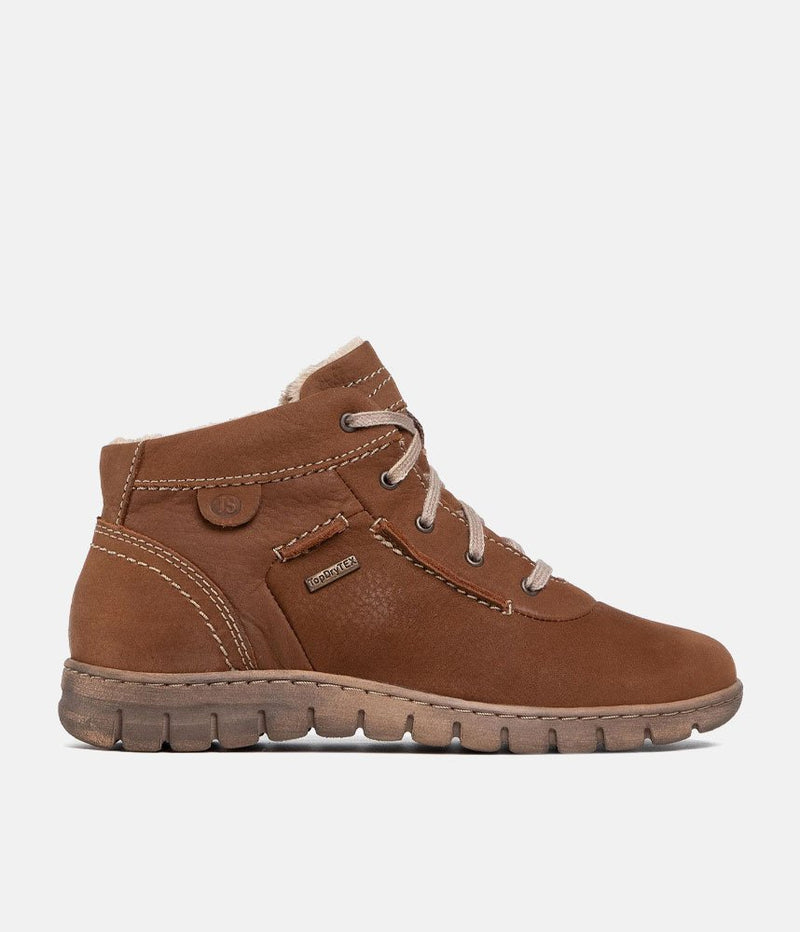 Josef Seibel Waterproof Cognac Ankle Boots