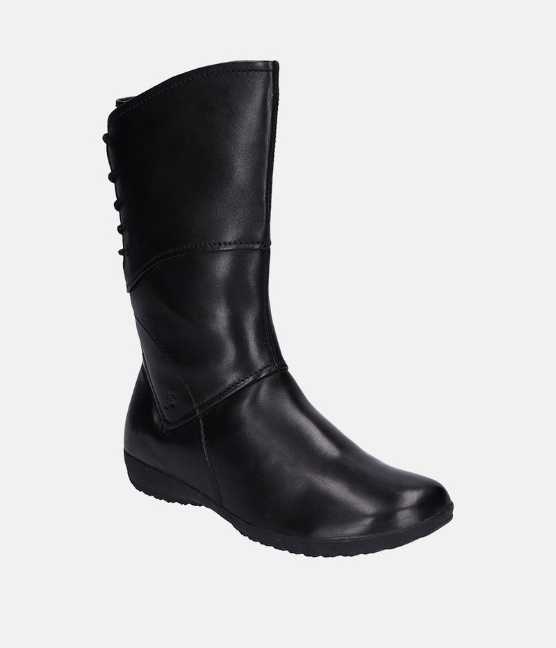 Josef Siebel Stylish Black Midi Leather Boots