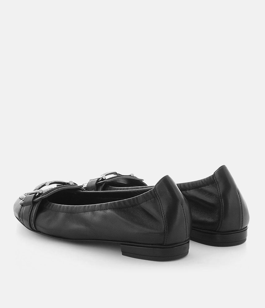 Kennel & Schmenger Premium Black Leather Ballerina