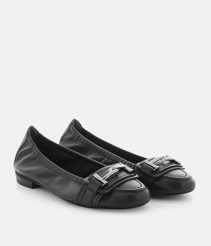 Kennel & Schmenger Premium Black Leather Ballerina