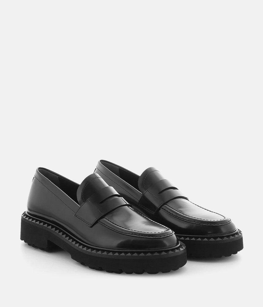 Kennel & Schmenger Classic Black Leather Loafers