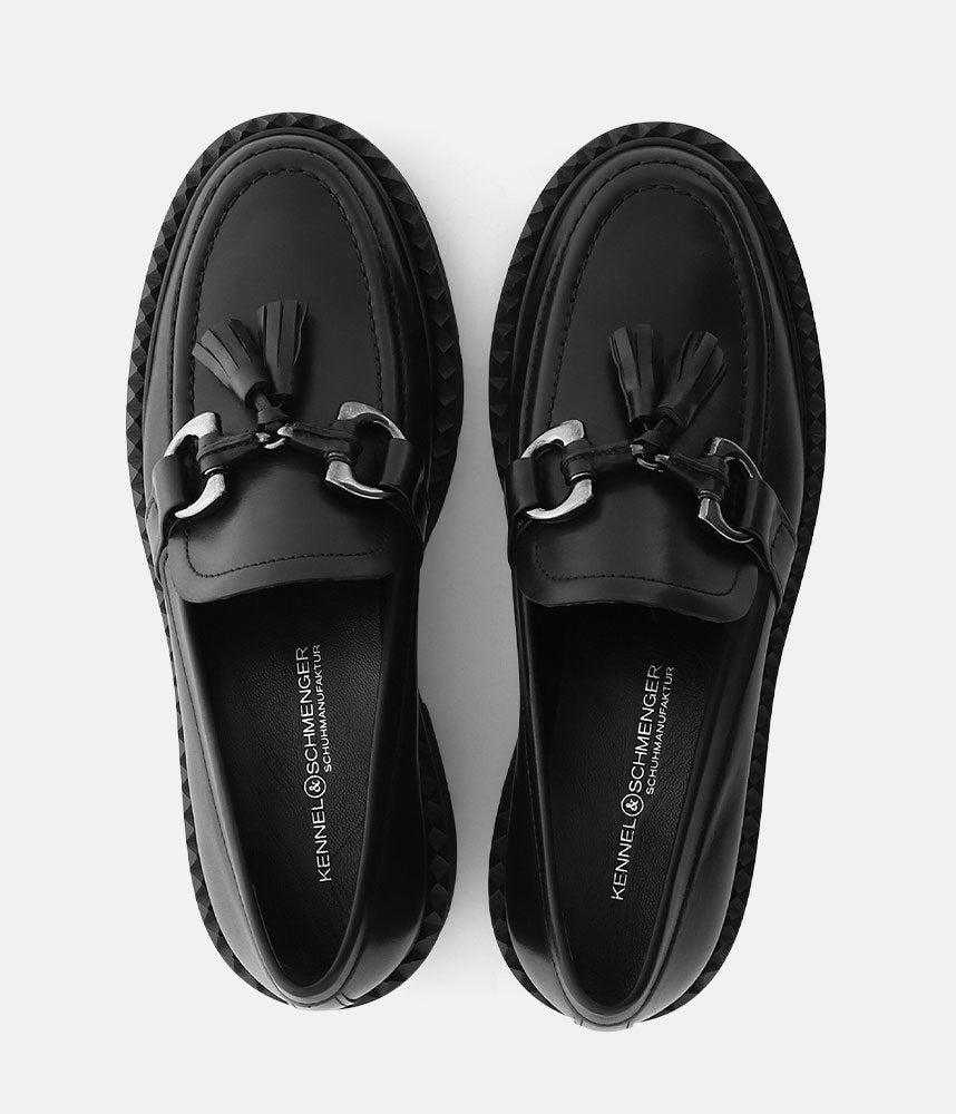 Kennel & Schmenger Premium Black Leather Loafers