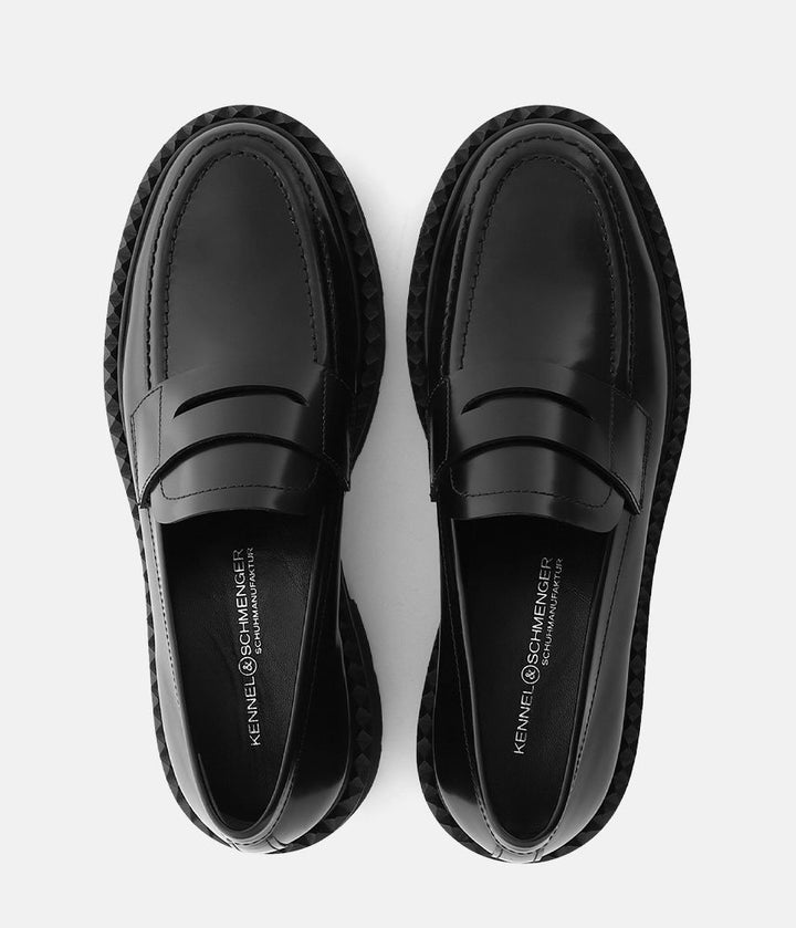 Kennel & Schmenger Classic Black Leather Loafers