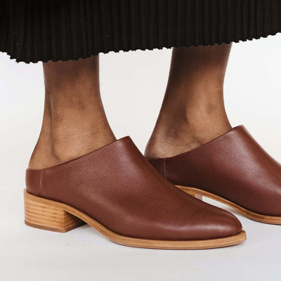 The Low Down Heeled Mule Redwood