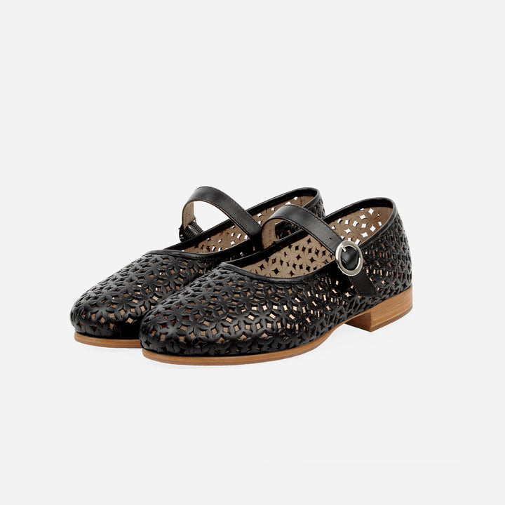 The Modern-Day Mary Jane Perforated Black