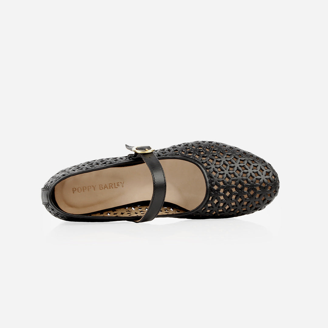 The Modern-Day Mary Jane Perforated Black