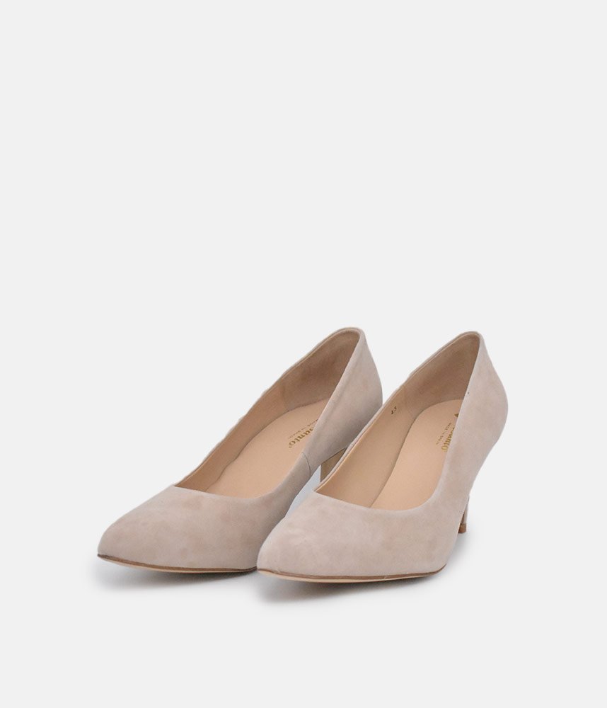 PieSanto Premium Beige Suede Heels