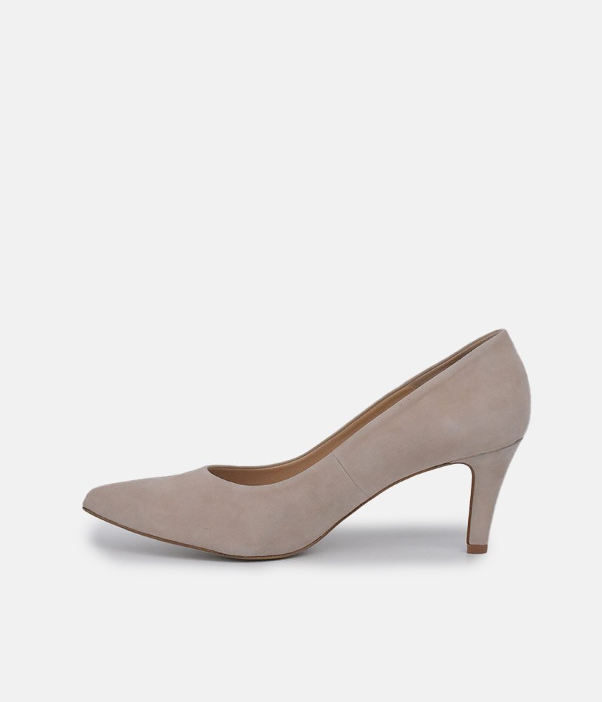 PieSanto Premium Beige Suede Heels