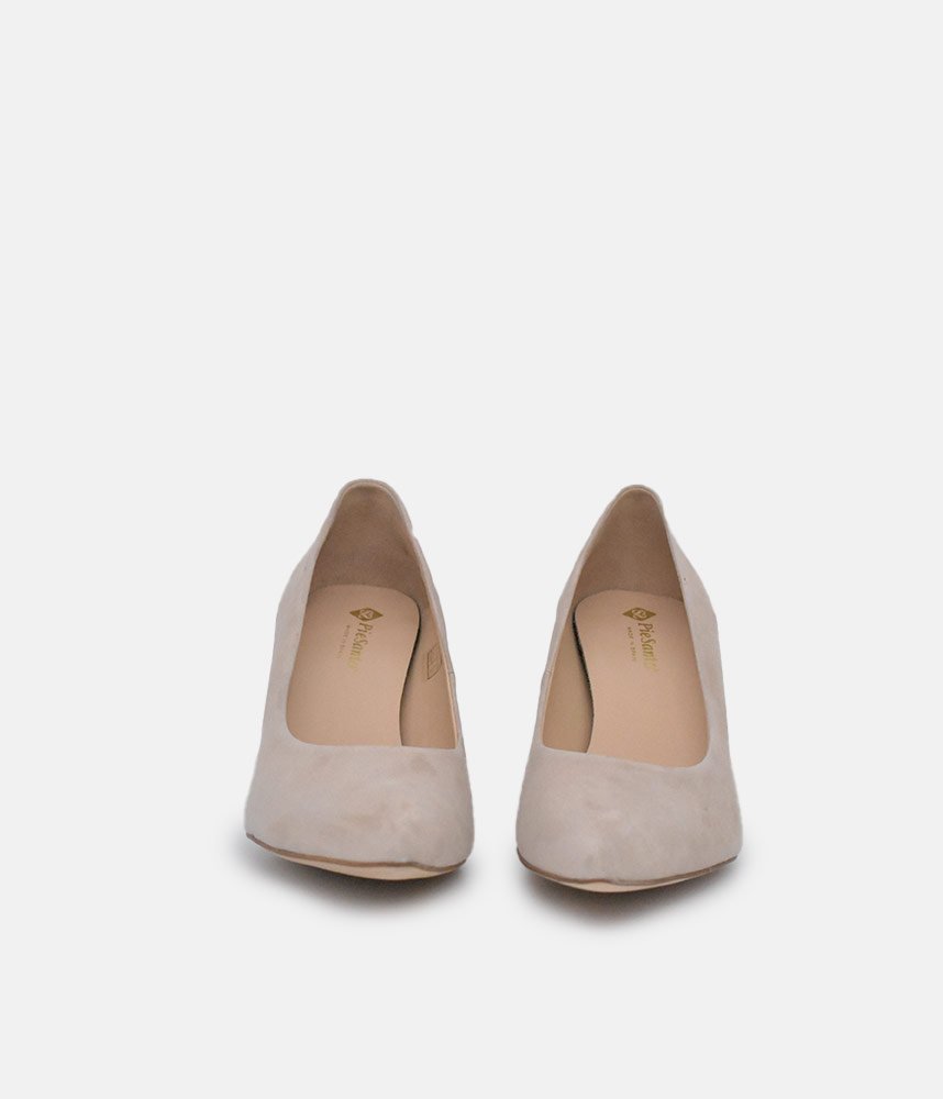 PieSanto Premium Beige Suede Heels