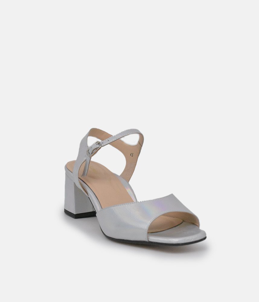 PieSanto Stylish Silver Block Heels