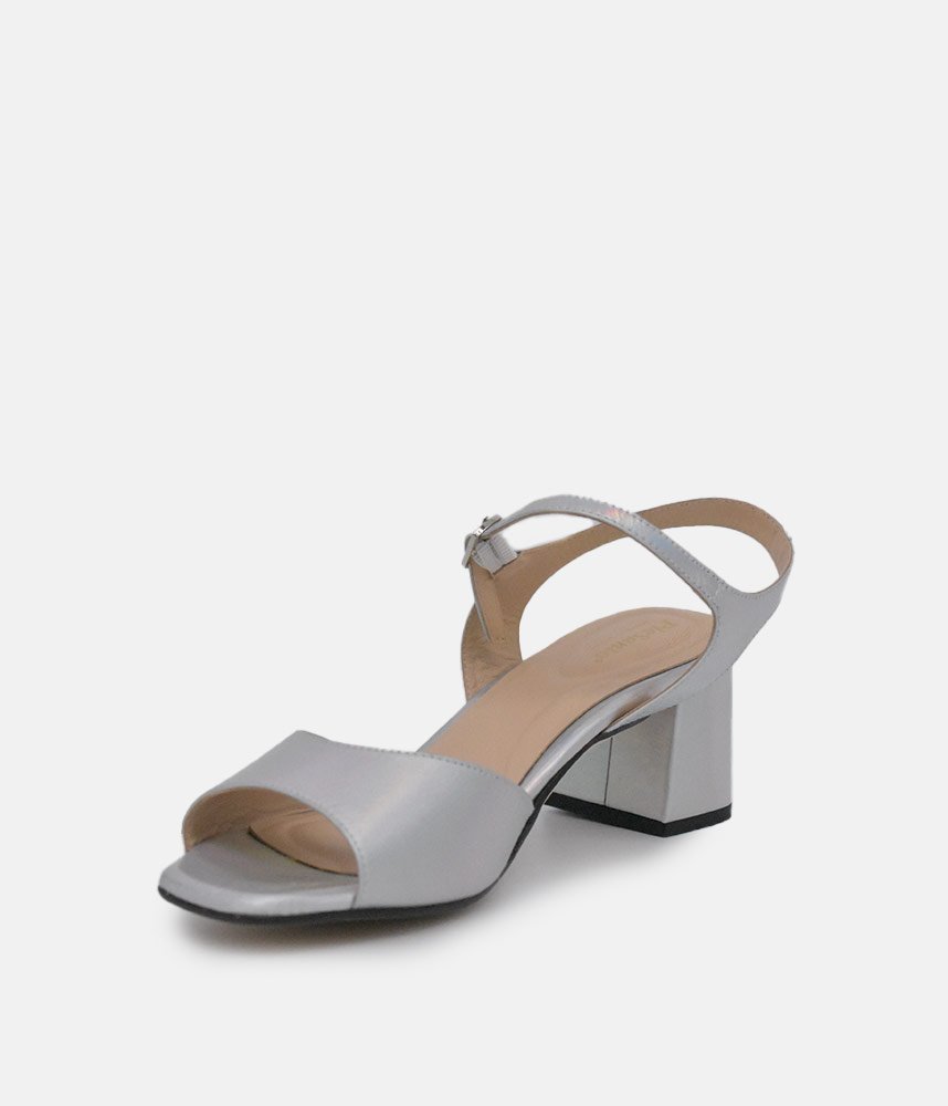 PieSanto Stylish Silver Block Heels