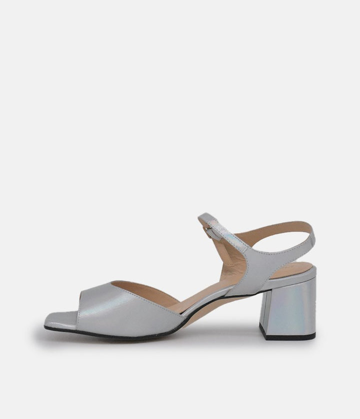 PieSanto Stylish Silver Block Heels