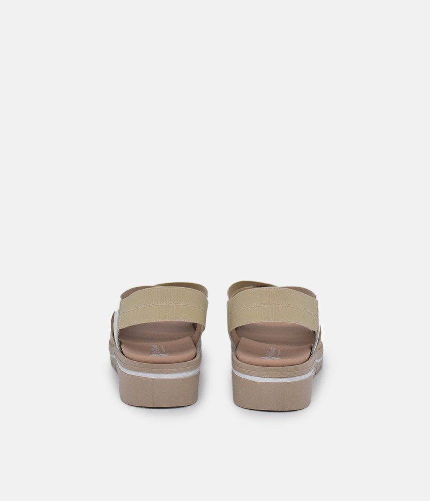 PieSanto Premium Beige Multi Wedge Sandals