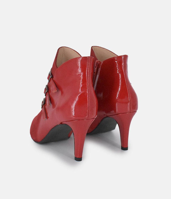 Red heeled boots uk on sale