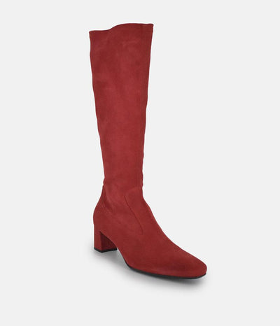 PieSanto Stunning Cherry Suede Long Boots