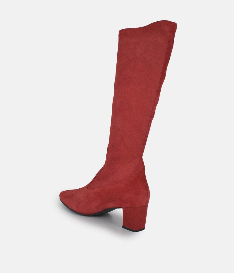 PieSanto Stunning Cherry Suede Long Boots