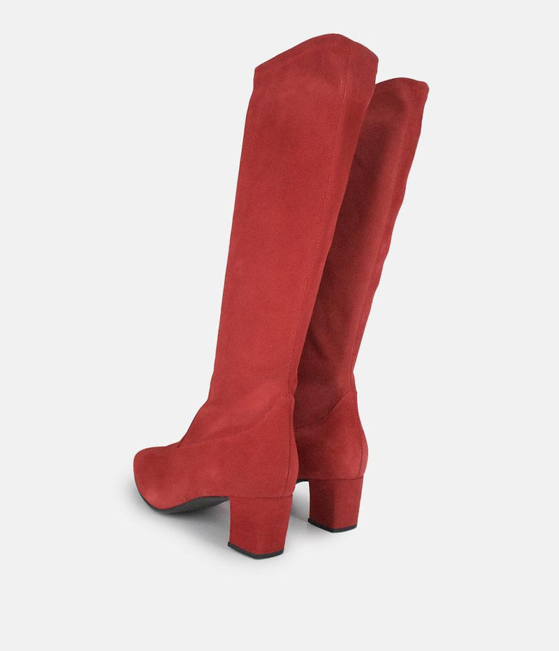 PieSanto Stunning Cherry Suede Long Boots