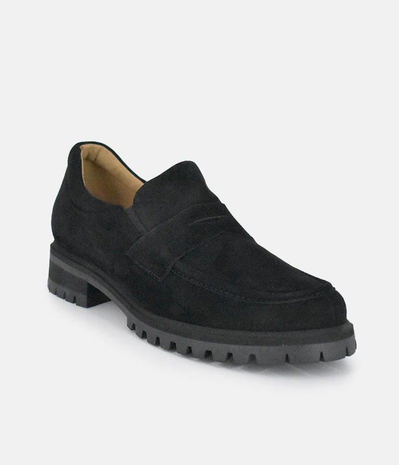 PieSanto Deluxe Black Suede Loafers