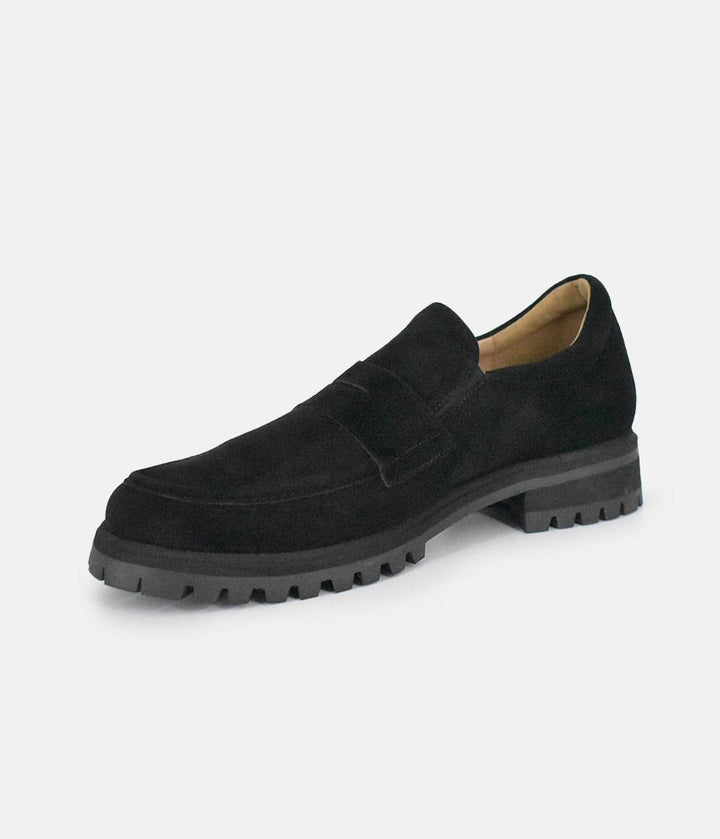 PieSanto Deluxe Black Suede Loafers