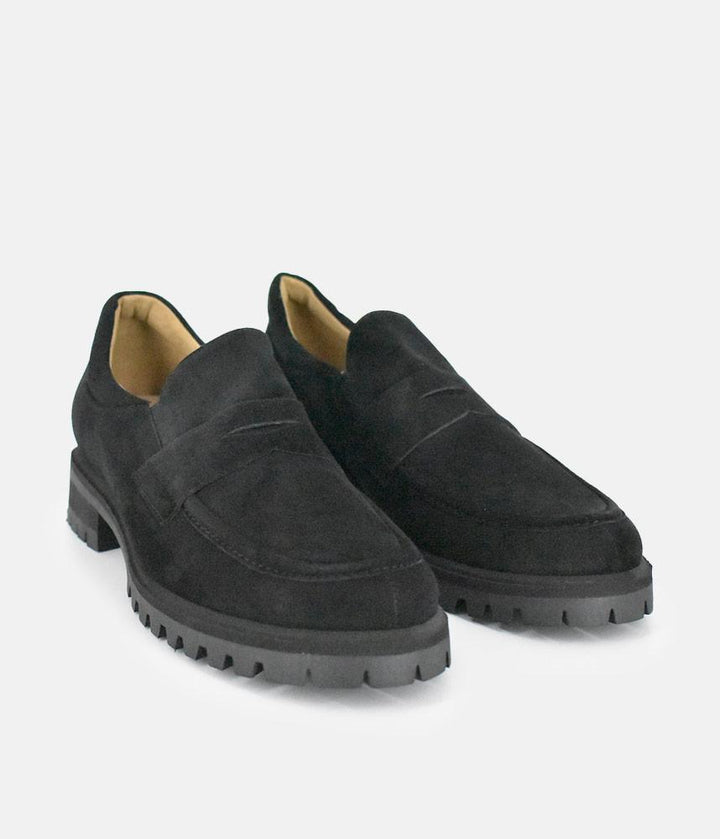 PieSanto Deluxe Black Suede Loafers