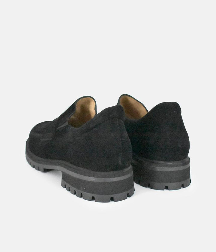 PieSanto Deluxe Black Suede Loafers